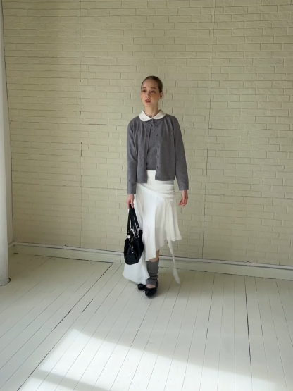 Elegant White Flared Skirt