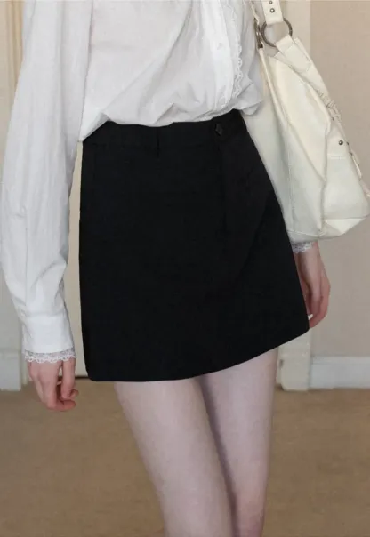 Elegant Mini Skirt with High Waist Design