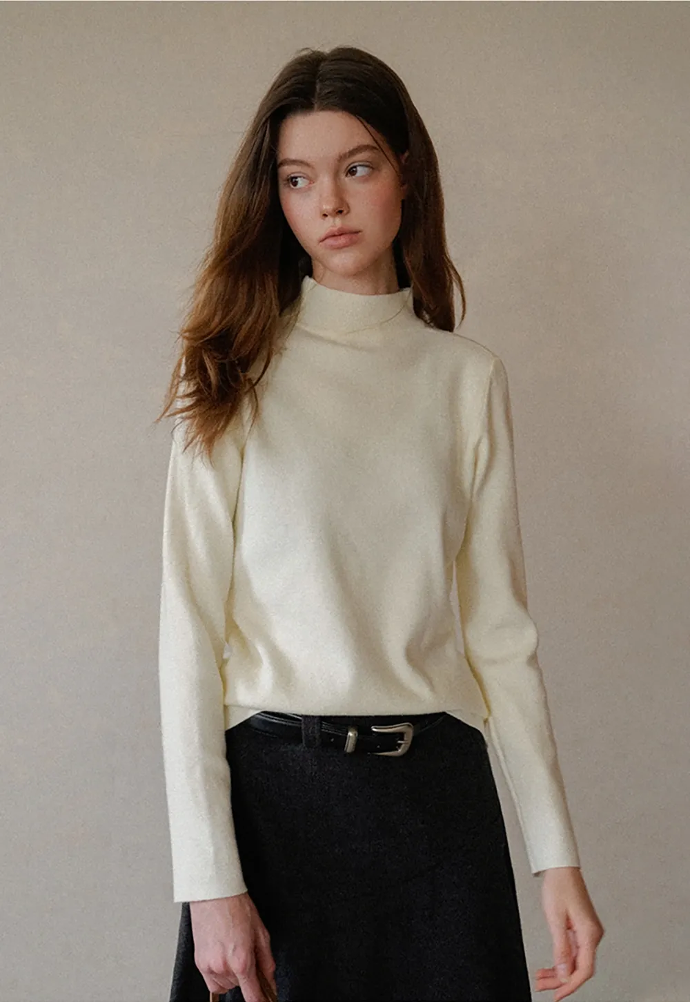 Women Soft Knit Turtleneck Sweater