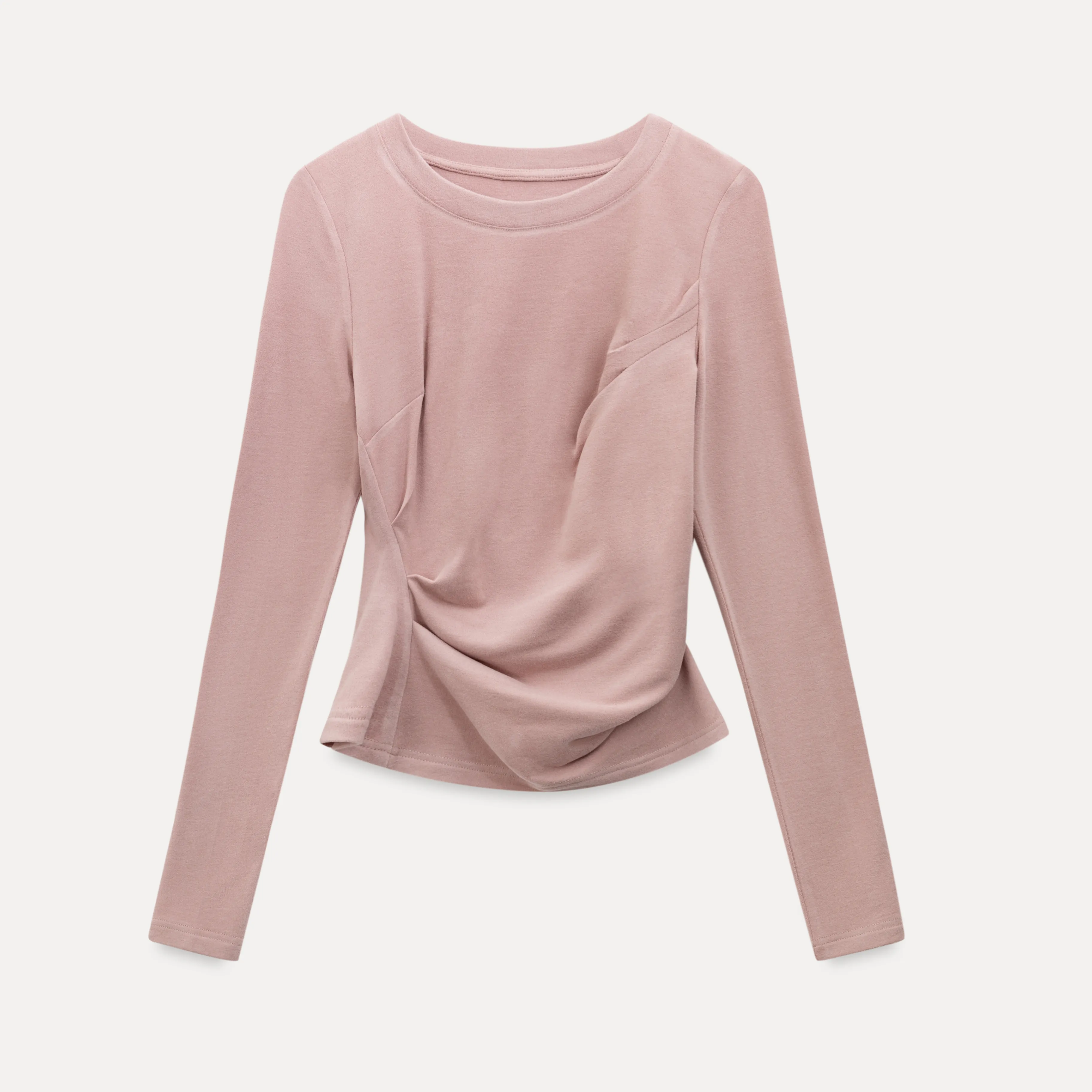 Womens Slim Fit White Long Sleeve Top