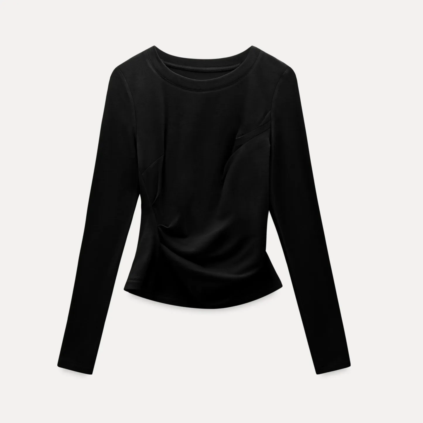 Womens Slim Fit White Long Sleeve Top