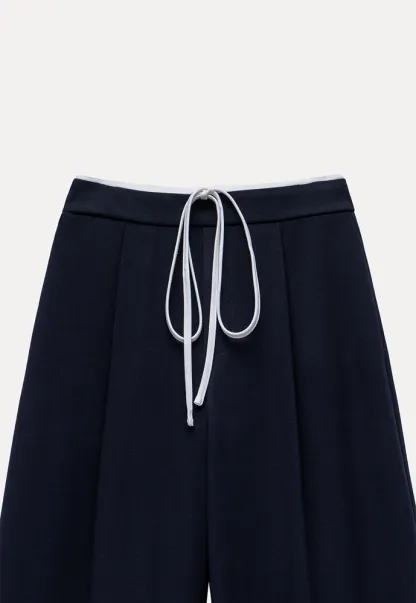 Drawstring Wide-Leg Pants