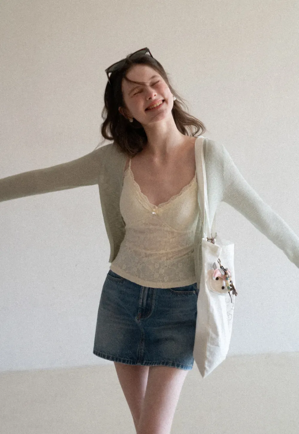 Lightweight Ribbed Knit Cardigan with Open Front