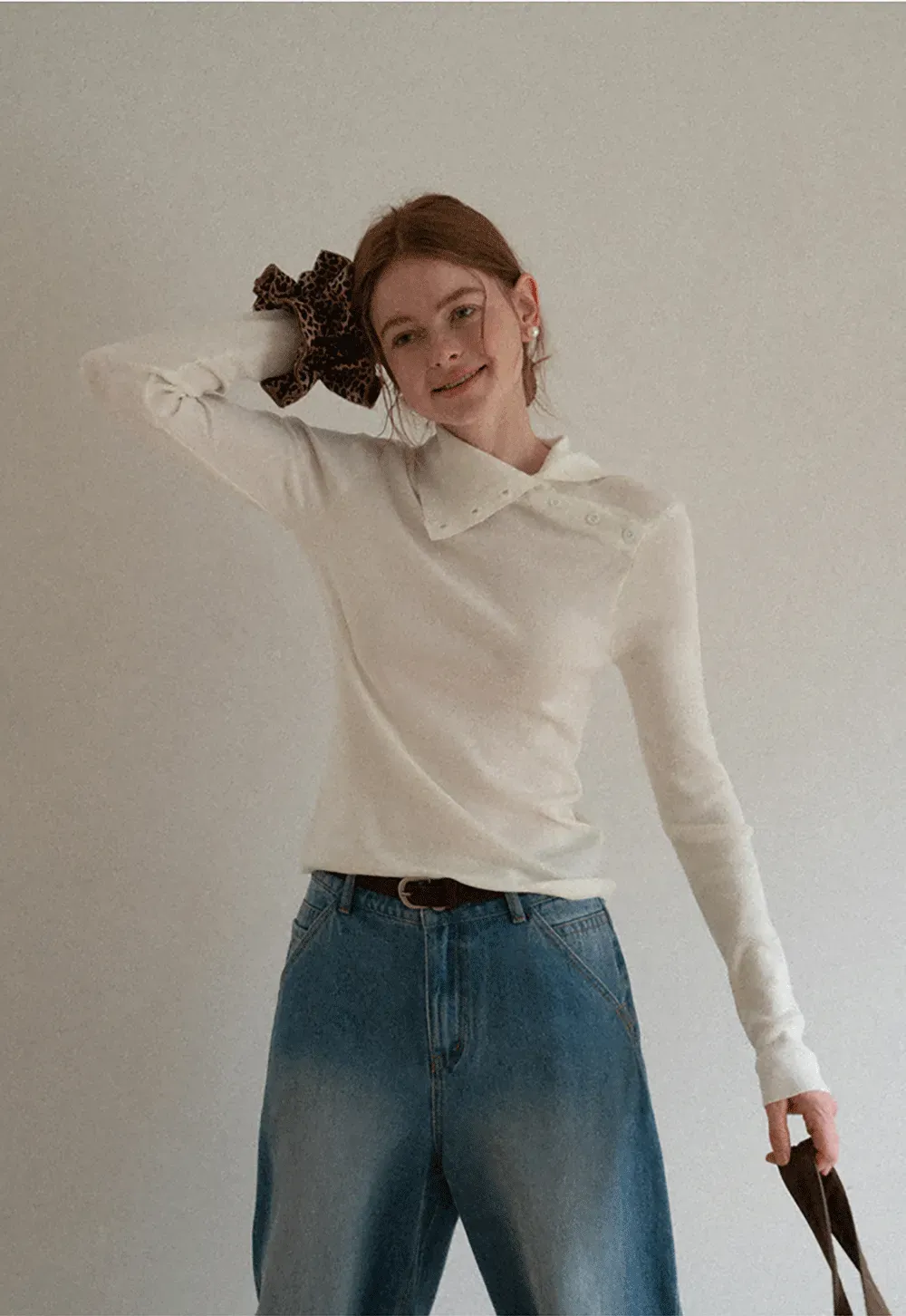 Turtleneck Sweater Long Sleeve Knitwear Women's Fitted Top