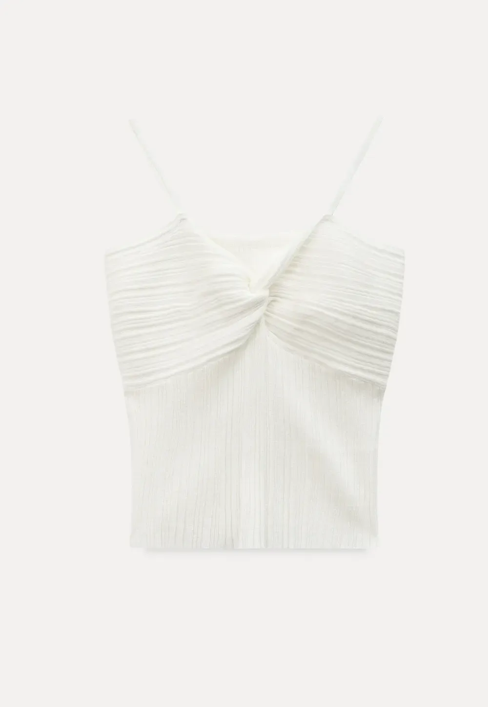 Ribbed knit sweater with V neckline and long sleeves