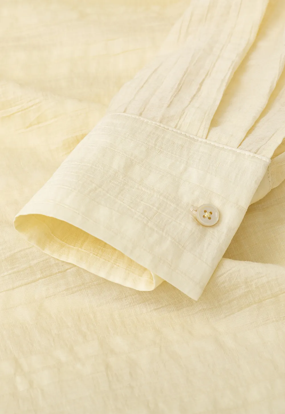 Lightweight Button Up Shirt with V Neck and Long Sleeves