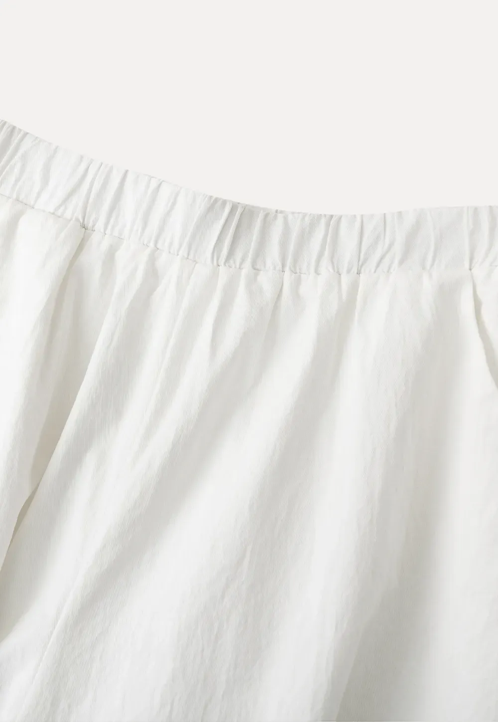 Wide Leg Cropped Casual Pants with Elastic Waist