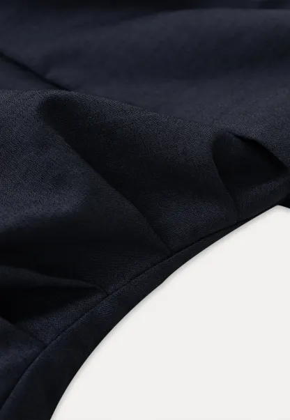 Strapless top with sheer neck tie and loose fit pants