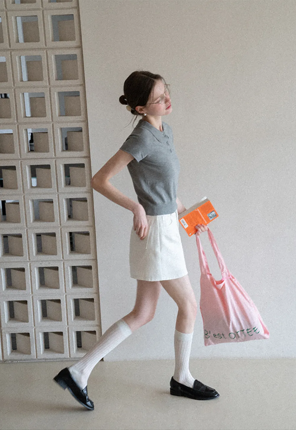 Short Sleeve Knit Polo Shirt