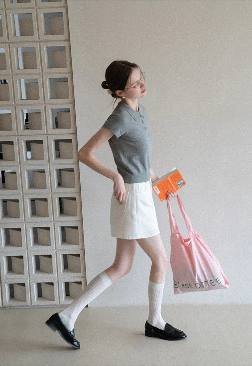 Short Sleeve Knit Polo Shirt