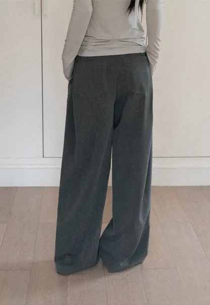 Wide Leg High Waist Casual Pants