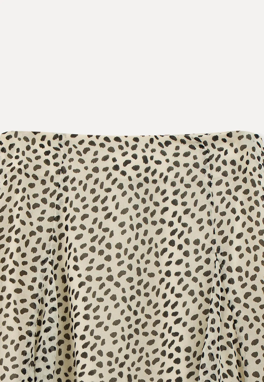 Flowing hem leopard print skirt with ruffle details