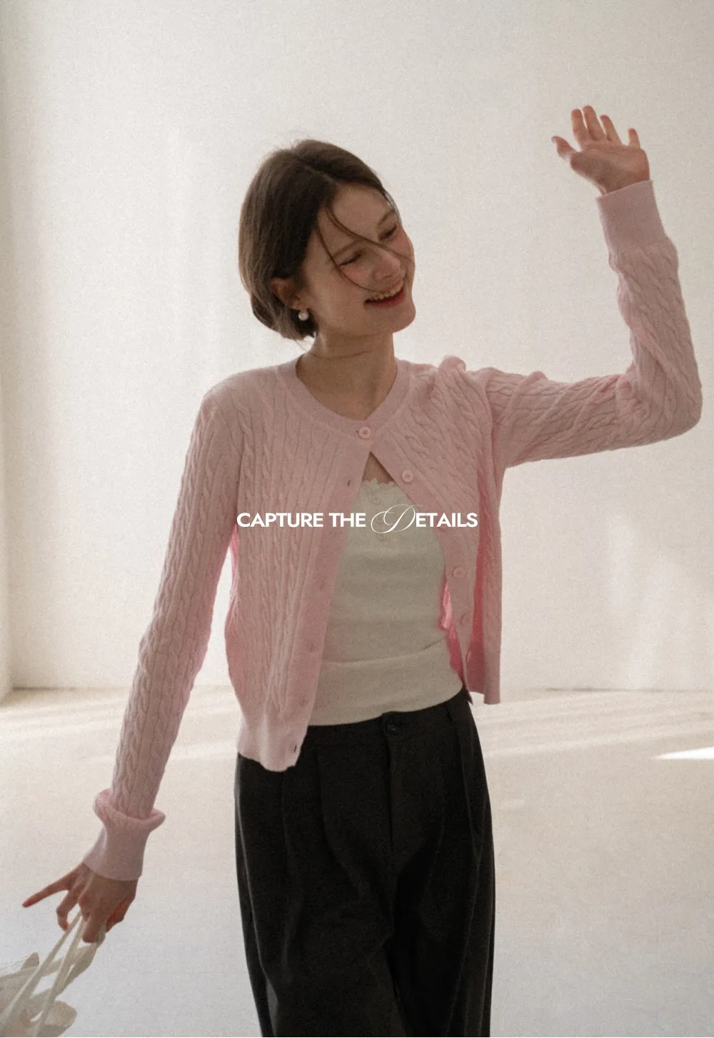 Lace Trim Button Front Tank Top