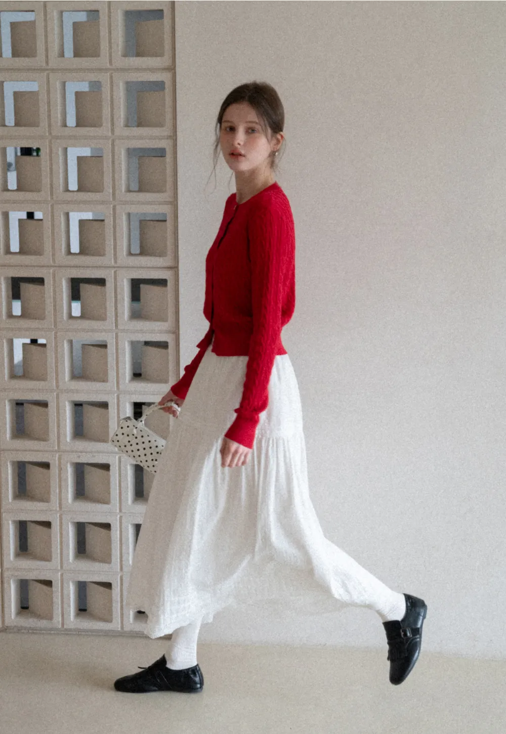 Elegant Tiered Lace Hem Skirt