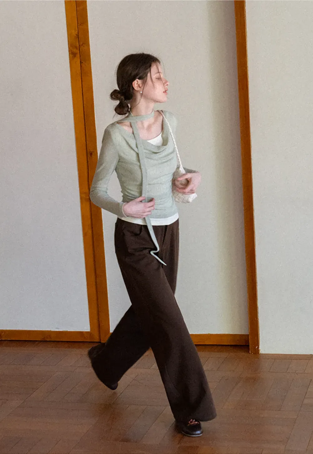 Wide Leg Casual Pants with Front Pockets