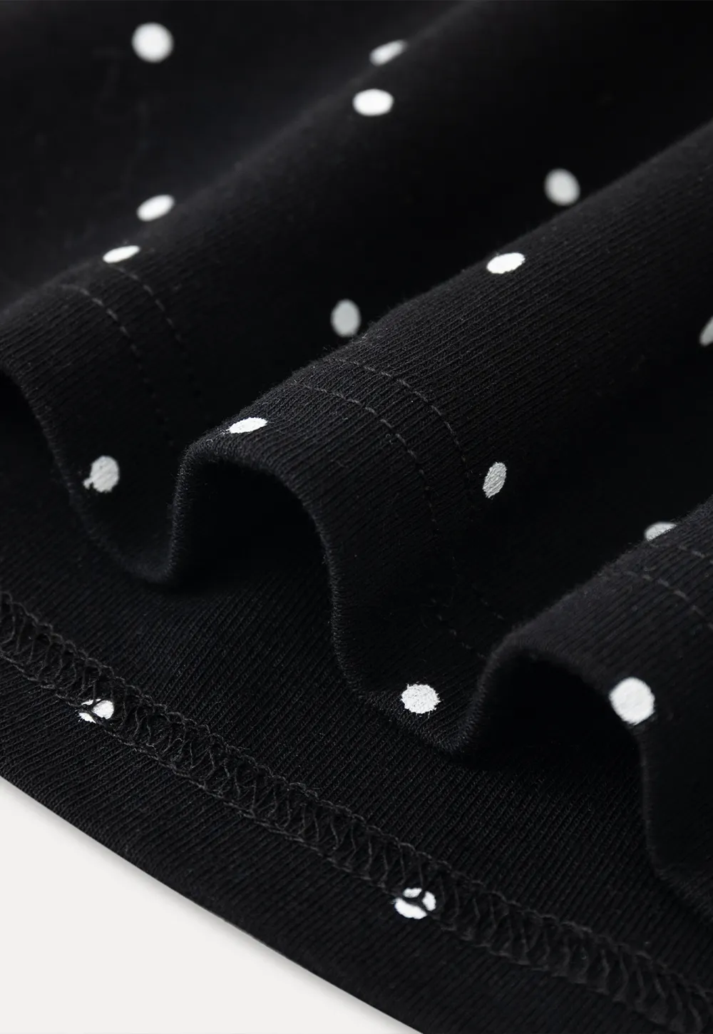 Polka dot short sleeve top with Peter Pan collar