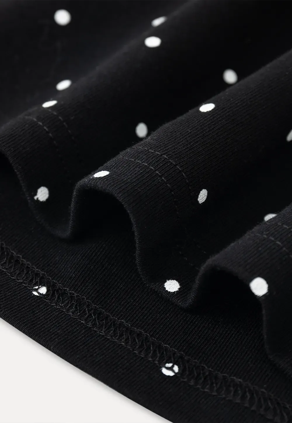 Polka dot short sleeve top with Peter Pan collar