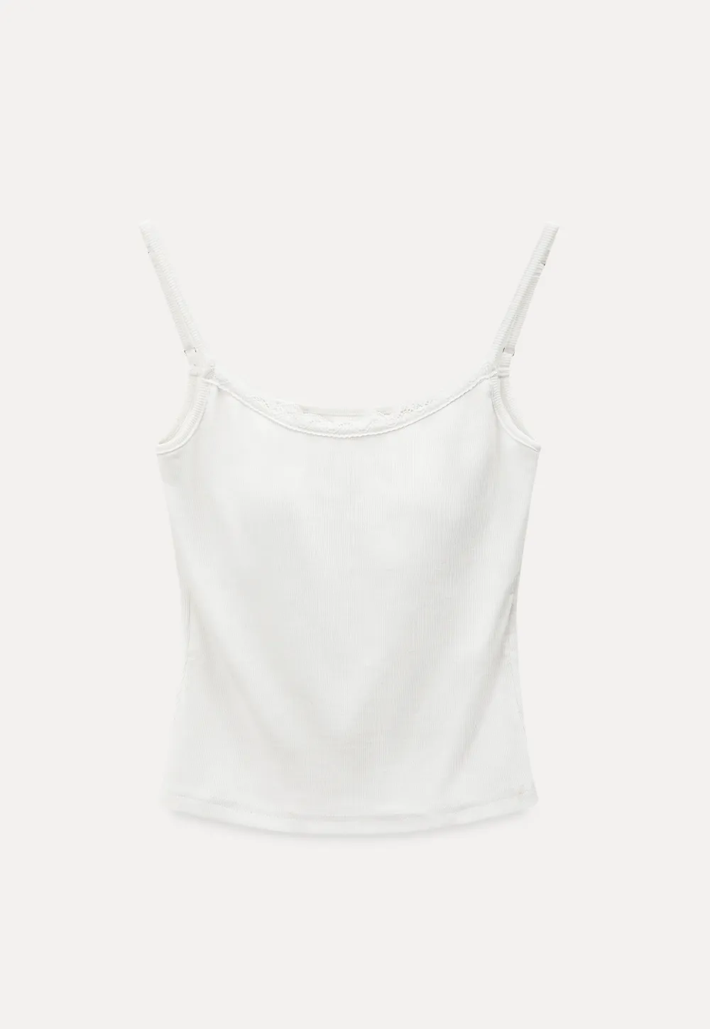 Lace Trimmed Sleeveless Camisole Top