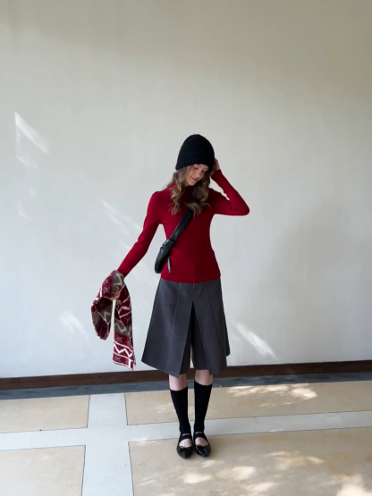 Women Basic Long Sleeve Turtleneck Sweater