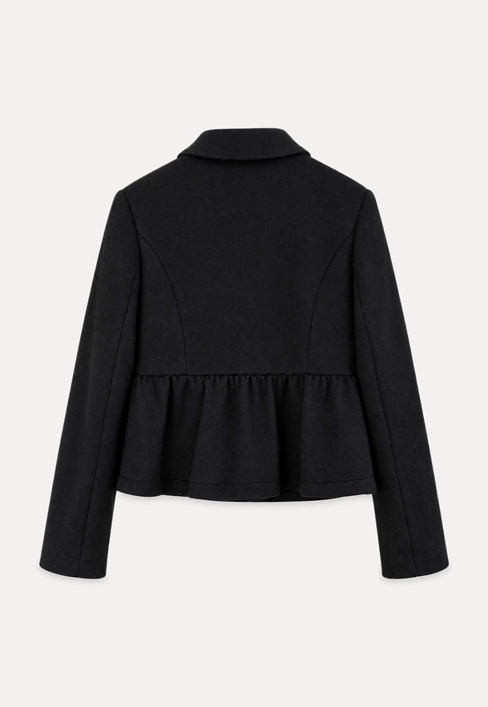 Peplum Hem Single Breasted Short Jacket