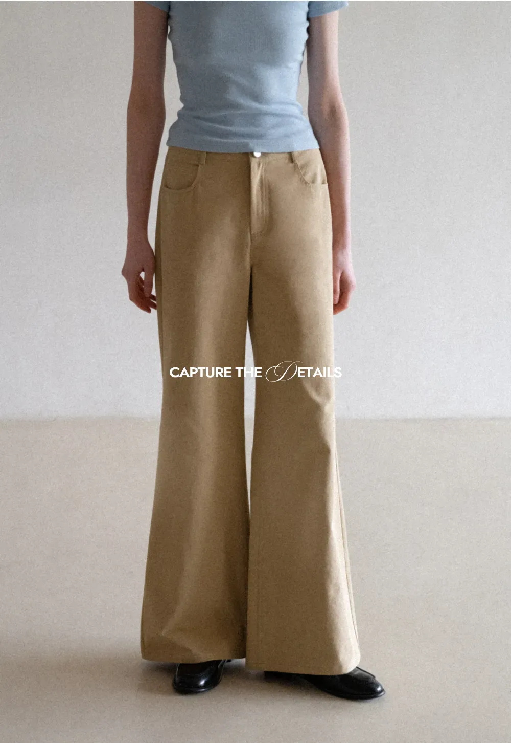 Wide Leg Casual Pants with Back Pockets