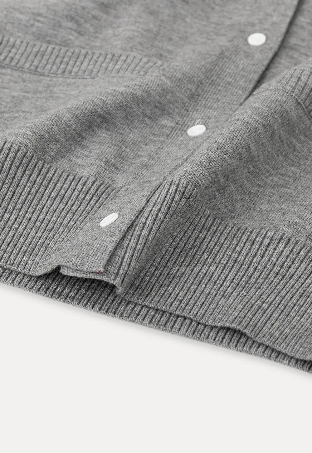 Knitted Vest with Button Closure and Embroidery