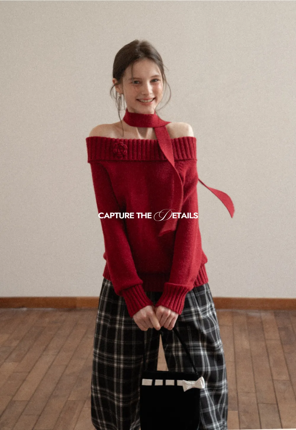 Plaid Wide Leg Pants Culottes Women's Trousers