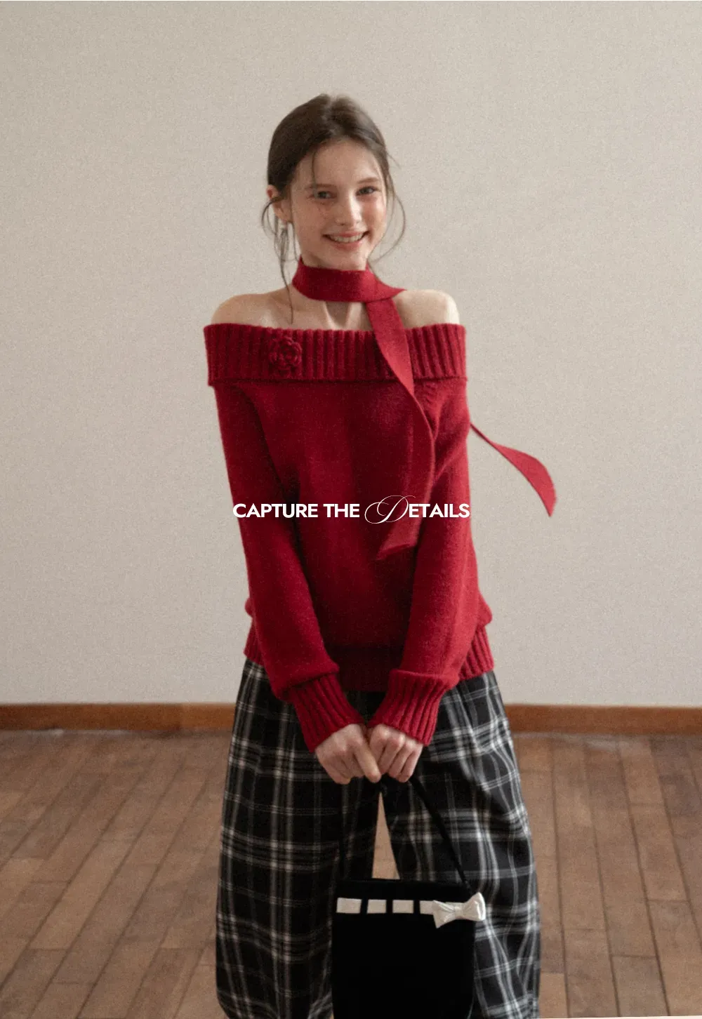 Plaid Wide Leg Pants Culottes Women's Trousers