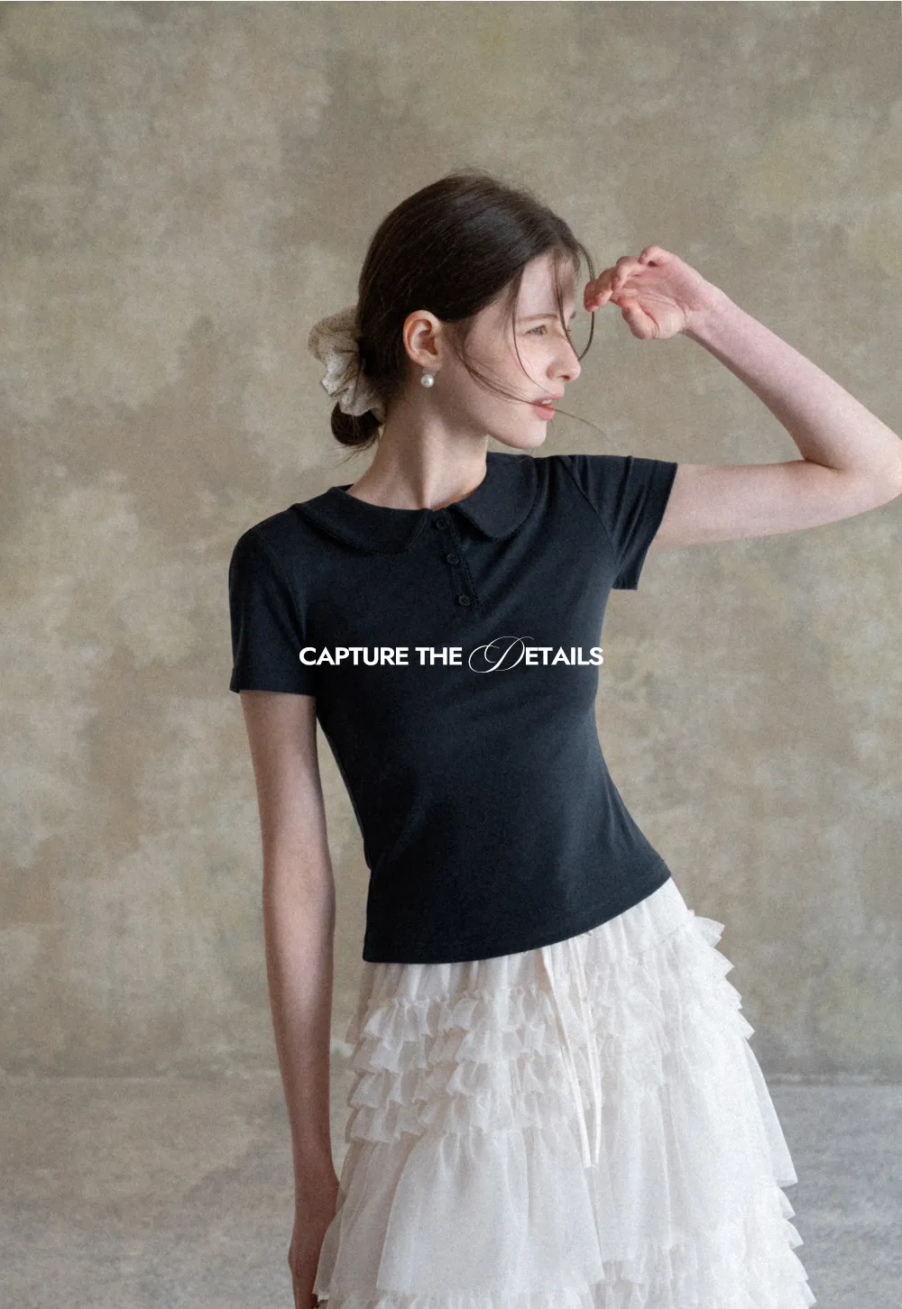 Short Sleeve Collared Button Front T Shirt