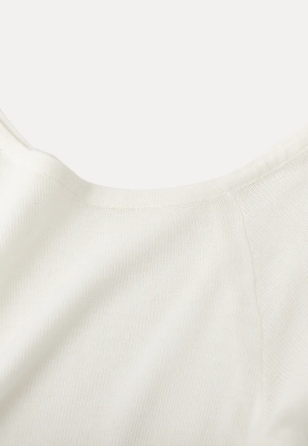 Off Shoulder Long Sleeve Knit Sweater with Striped Trim