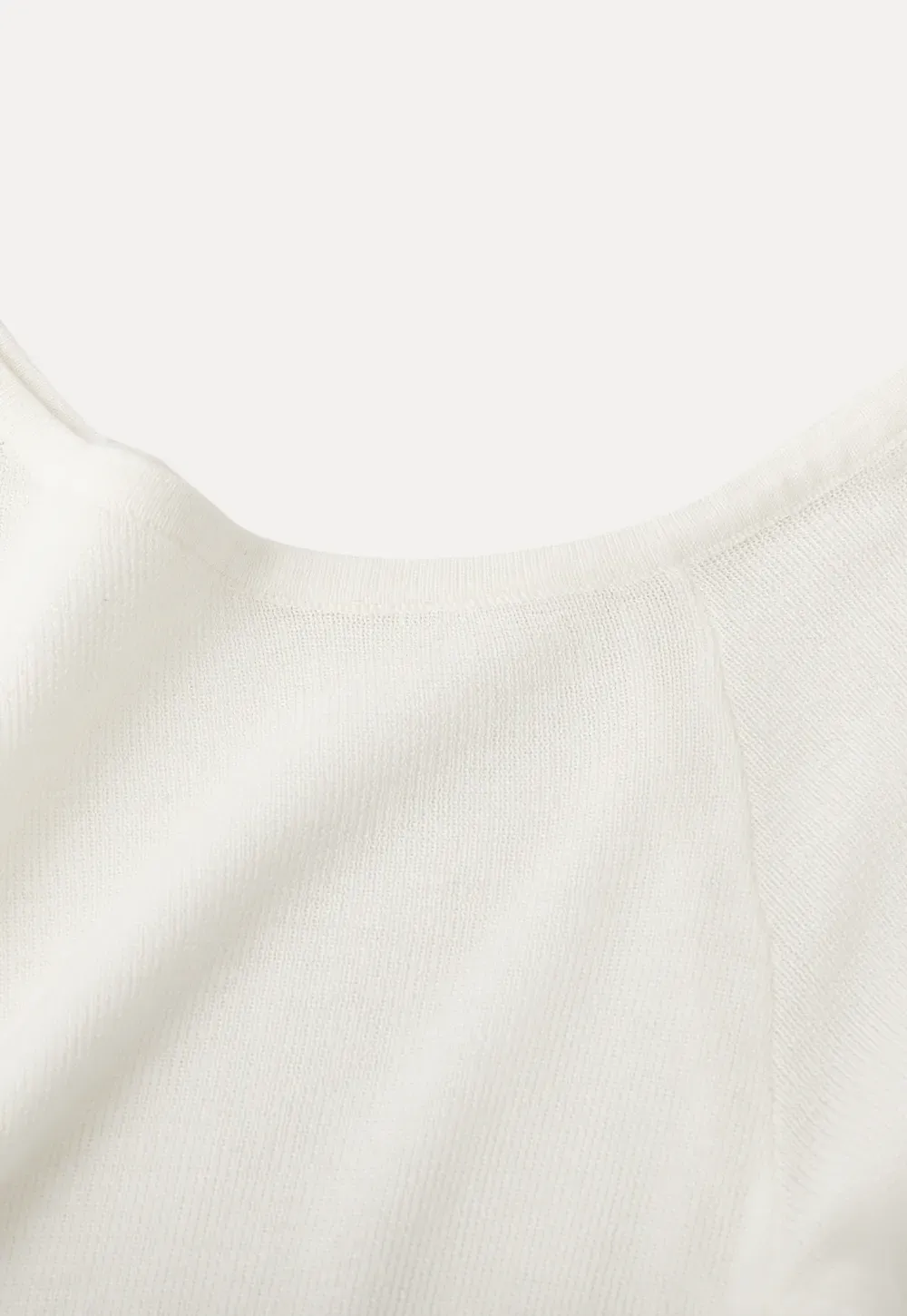 Off Shoulder Long Sleeve Knit Sweater with Striped Trim