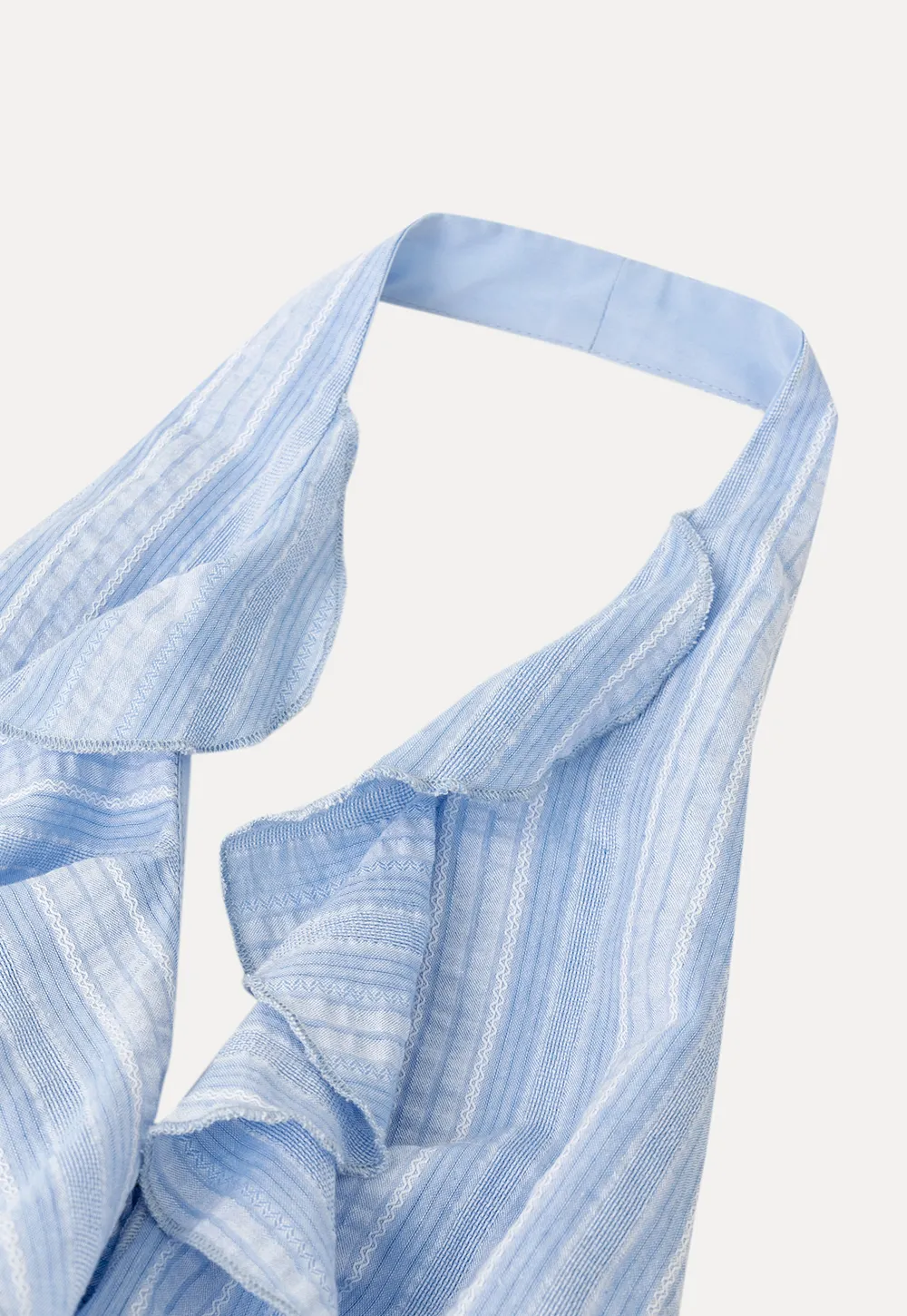 Halter Neck Top with Ruffled Detail