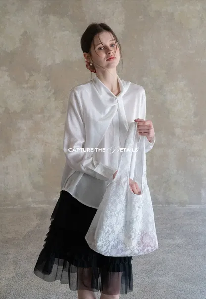 Tiered Ruffled Sheer Skirt with Drawstring Waist