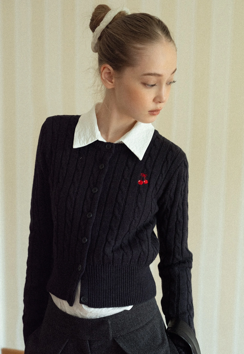 Cozy Button-Up Cable Knit Cardigan