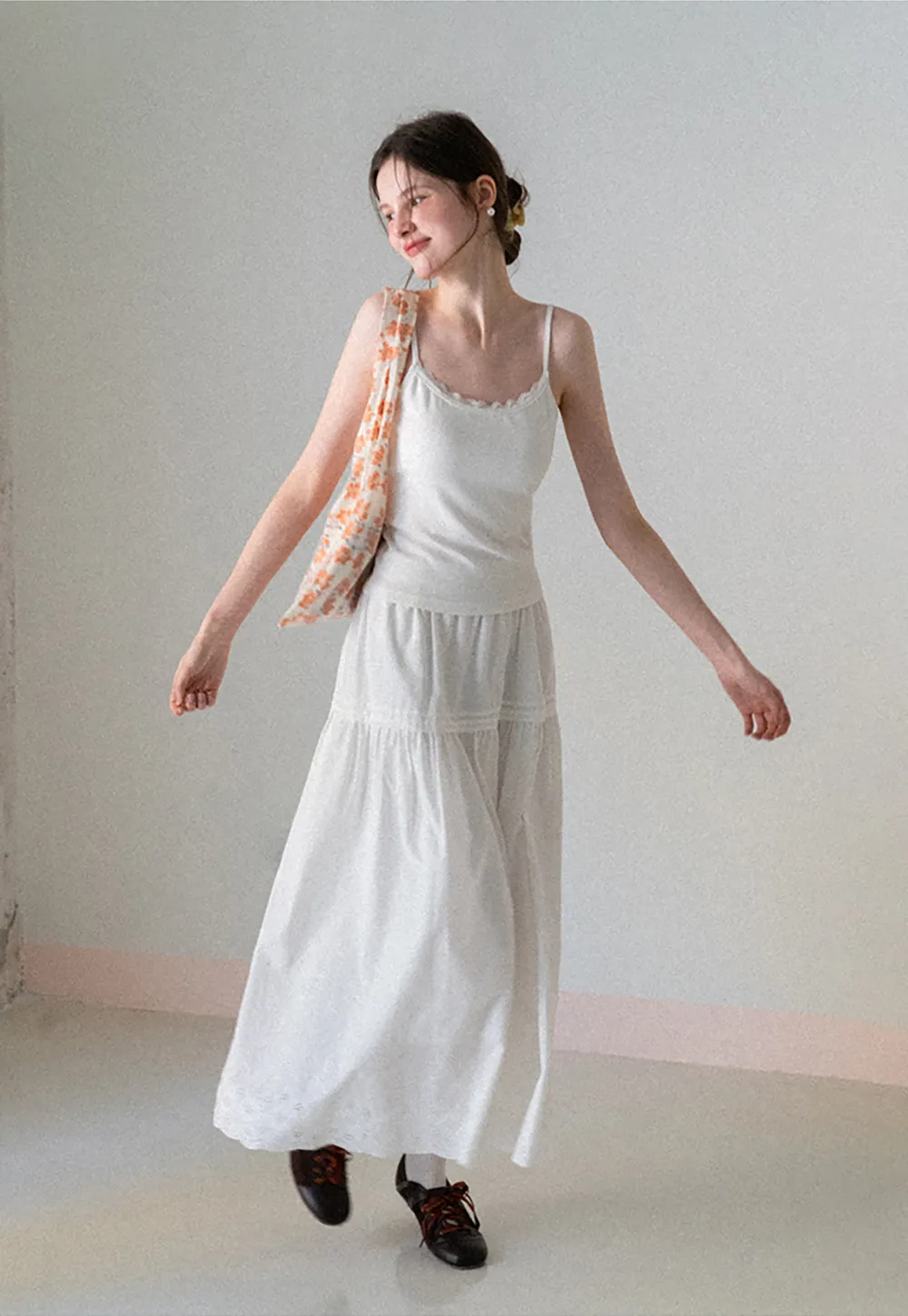 Lace Trimmed Sleeveless Camisole Top