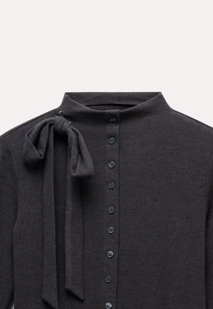 Long Sleeve Bow Tie Mini Dress