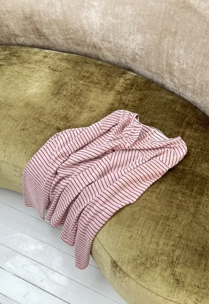 Long sleeve striped henley shirt with chest pocket