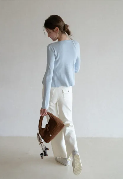 Light Knit Sweater Set with Tank Top and Cardigan Design