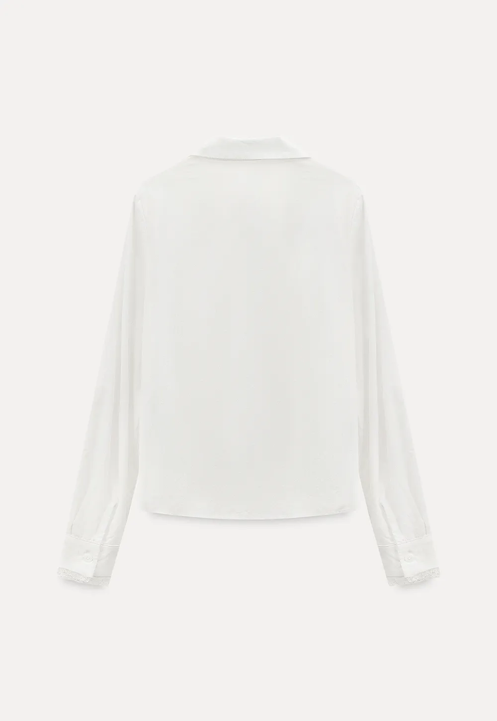 Elegant Lace Trim Button Down Shirt