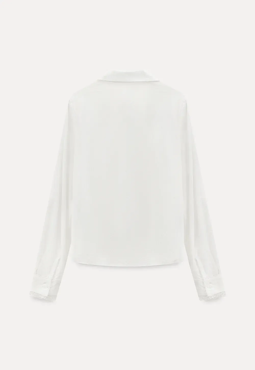 Elegant Lace Trim Button Down Shirt