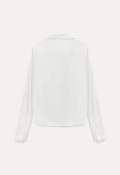 Elegant Lace Trim Button Down Shirt