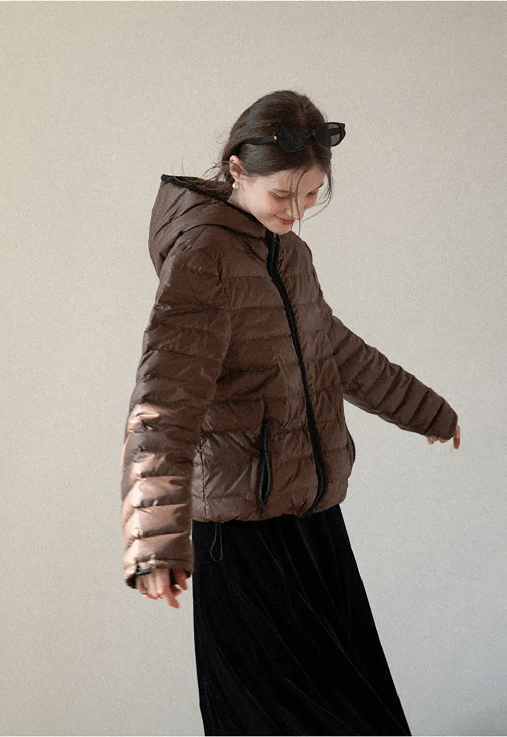 Velvet Pleated Mini Skirt