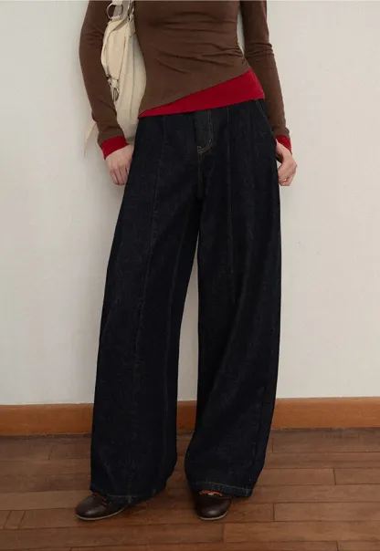 Wide Leg Denim Jeans for Women Casual Style