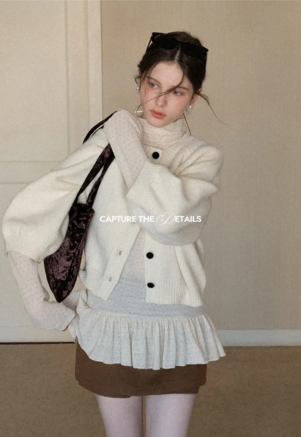 Soft knit cardigan with button front and relaxed fit