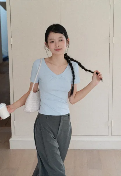 Wide Leg High Waist Casual Pants