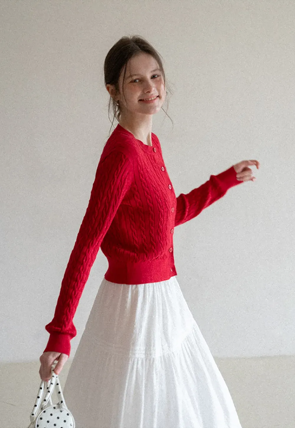 Cable Knit Long Sleeve Sweater Top