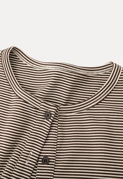 Striped cardigan with buttons and V neck tank top