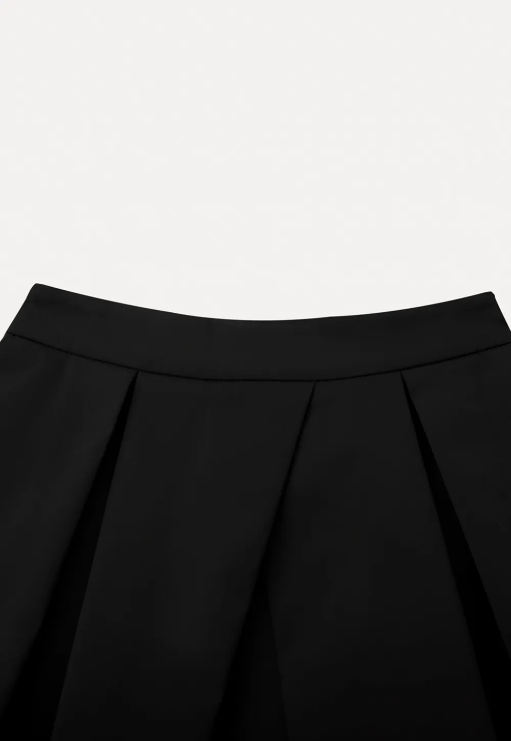 Pleated A Line Mini Skirt with Layered Design