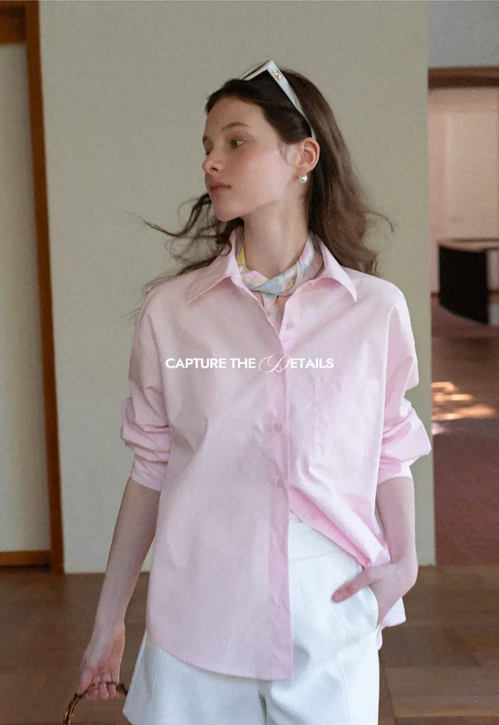 Classic button down shirt with rolled sleeves