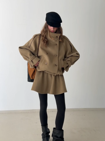 Elegant Jacket and Pleated Skirt Set